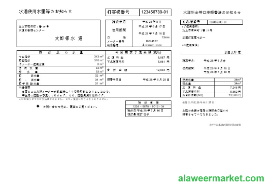 Japan S-Energy Japan Co. Ltd. Tokyo Branch business utility bill template in Word and PDF formats